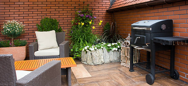 istock Barbecue area in the garden 577656956