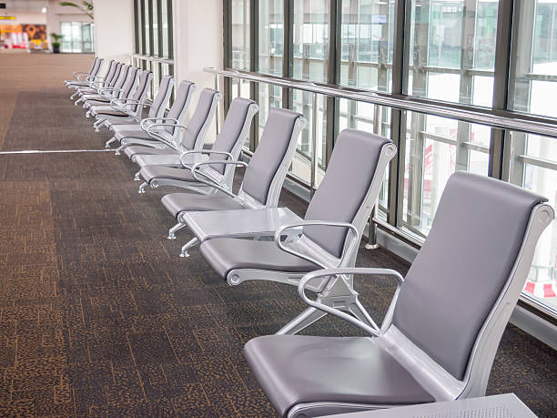 istock Seat in the airport interior in asian 577657396