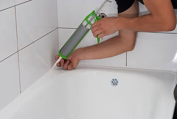 Photo of waterproofing bath silicone sealant