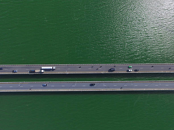 istock Transportation bridge over the sea 577936514