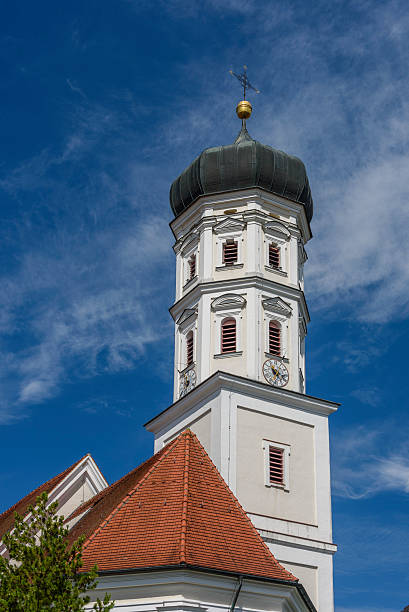 istock Bell tower of a bavarian church 577936660