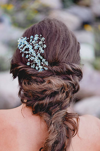 istock Chic hair decoration, handmade  brunette 577937948