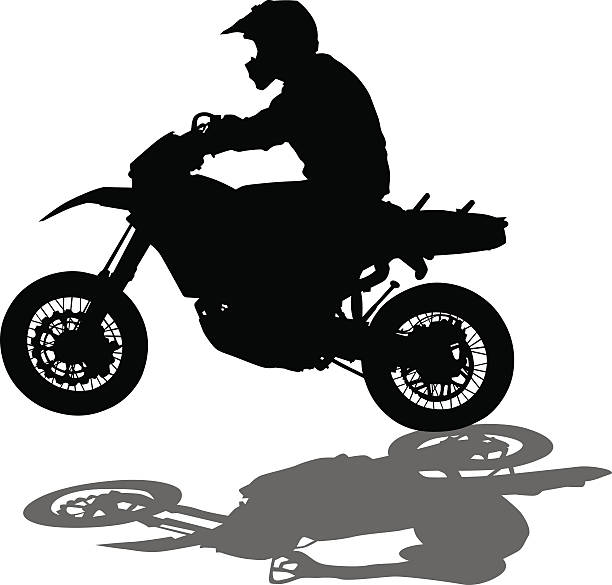 ilustrações, clipart, desenhos animados e ícones de motociclista esportivo de velocidade - motorcycle motocross biker moped