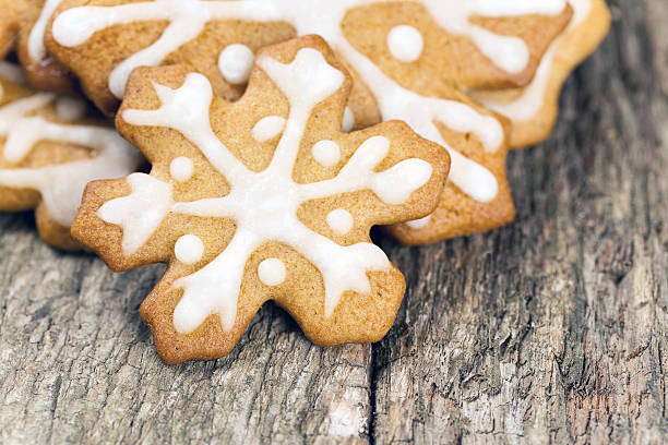 istock Decorated Christmas cookies over wood 577940688