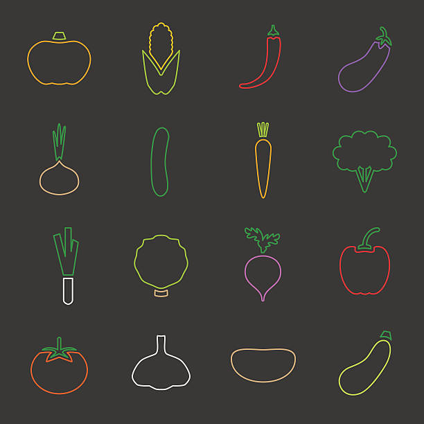 ilustraciones, imágenes clip art, dibujos animados e iconos de stock de iconos de vegetales. - raw potato clean red red potato