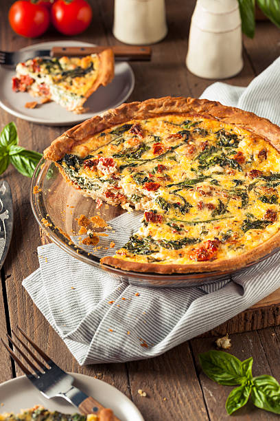 istock Homemade Cheesy Egg Quiche for Brunch 577946696