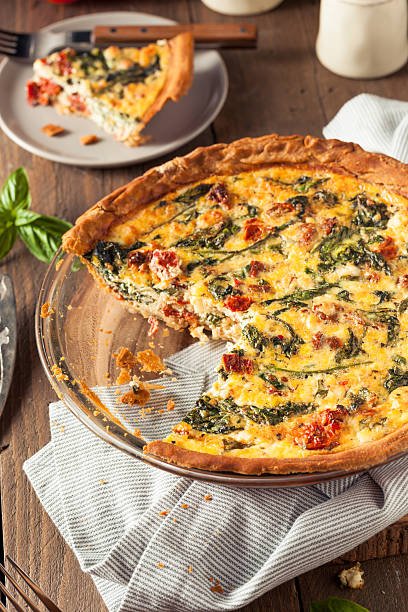 istock Homemade Cheesy Egg Quiche for Brunch 577946790