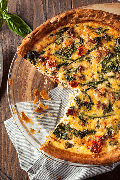 istock Homemade Cheesy Egg Quiche for Brunch 577946898