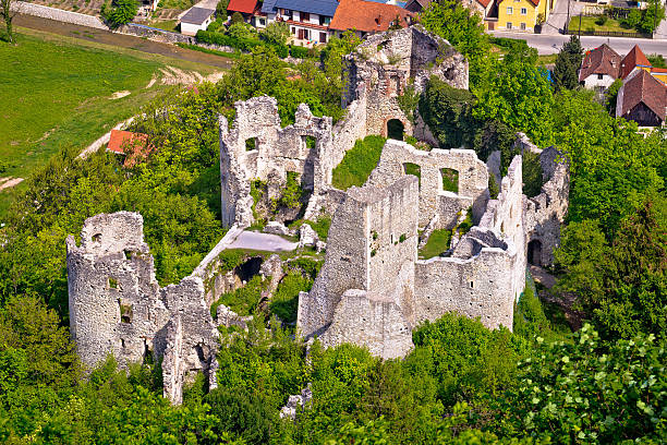 istock Samobor fortress ruins and landscape aerial view 577950014