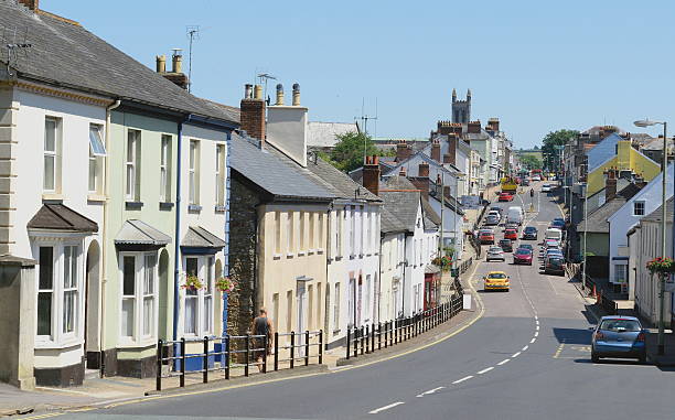 istock High Street in Honiton 577950958