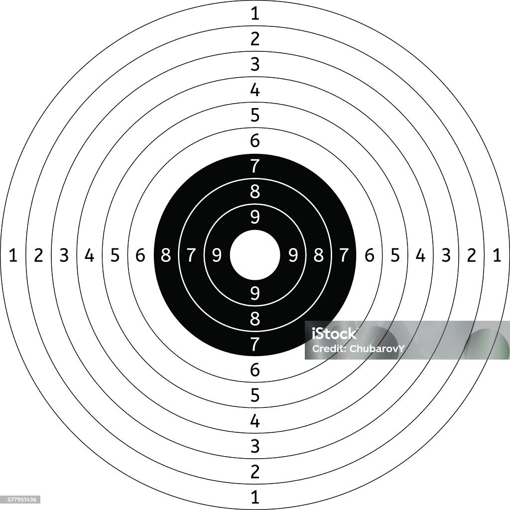 Gun Point Scene Target Shooting Target With Points Stock Illustration - Download Image Now ...