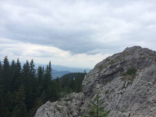 istock Moldova, Crucea Massif - A mountain rocky peak view 577953770