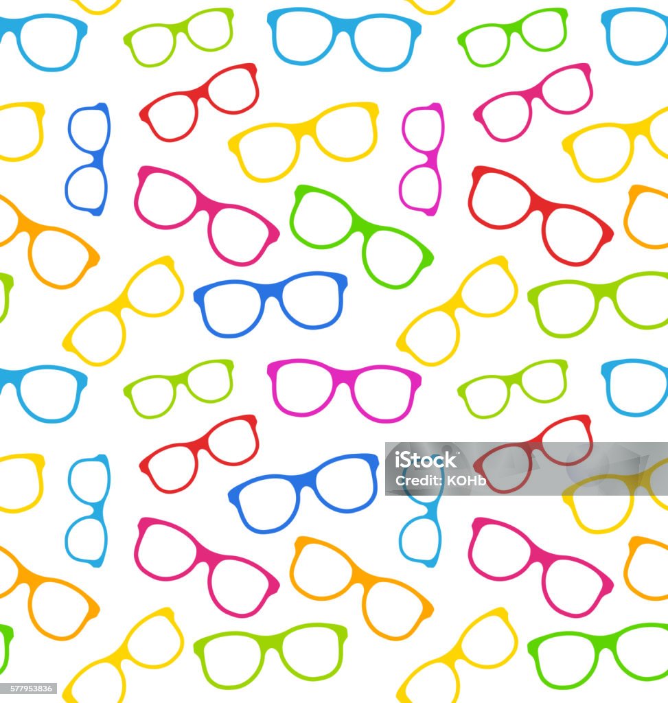 Spectacle Frame Texture Seamless Texture With Colorful Eyeglasses Stock Illustration - Download ...
