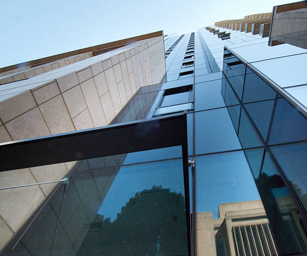istock Modern Building Exterior Windowwall, Building Reflections, Slick Mocern Colors,  3XL 577954060