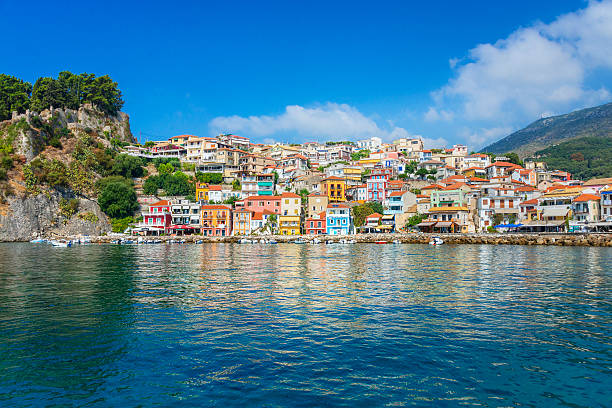 istock Beautiful Panoramic View of Parga Harbour, Greece 577955168