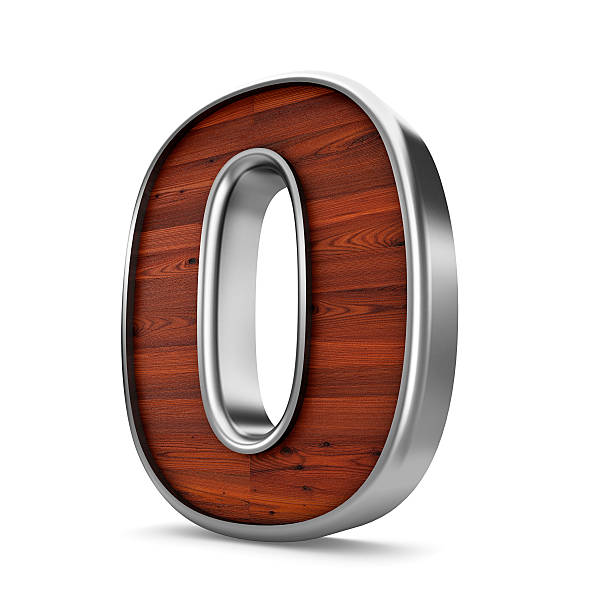 istock 3d wood and metal material number 0 zero. 577955712