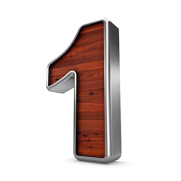 istock 3d wood and metal material number 1 one. 577955728