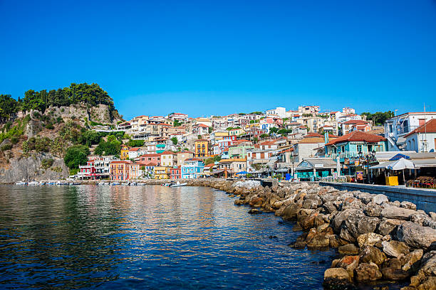 istock Beautiful Panoramic View of Parga Harbour, Greece 577956092