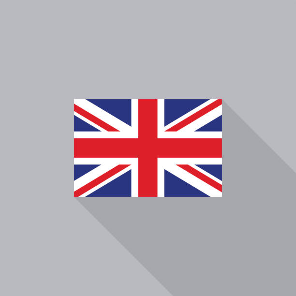 uk england vereinigtes königreich flagge flache design vektor illustration - english flag british flag flag british culture stock-grafiken, -clipart, -cartoons und -symbole