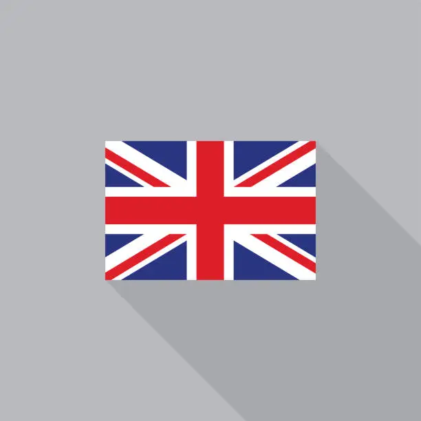 Vector illustration of UK England United Kingdom flag flat design vector illustration