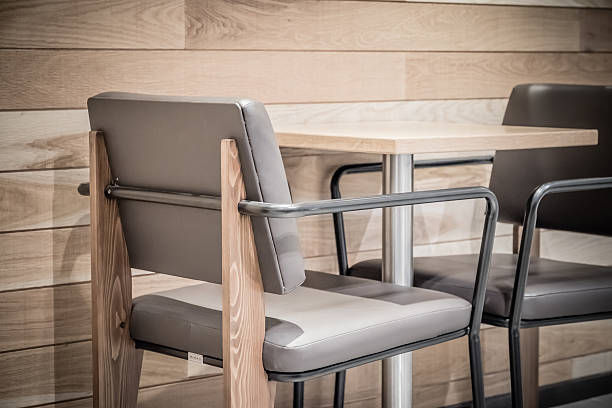 istock Close up chair and table in restaurant 577961474