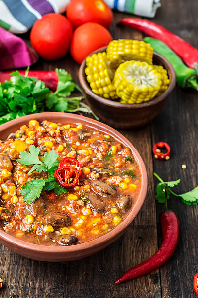 istock Chili con carne. Traditional Mexican dish 577962108