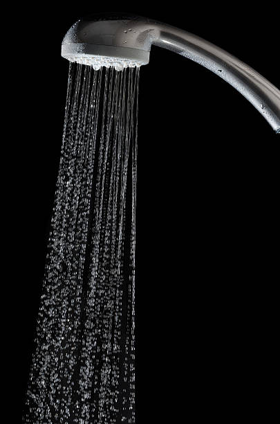 waterdrops - shower head falling water bathroom water 뉴스 사진 이미지