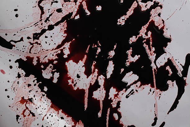 istock Conceptual image with blood on it resting on the floor 577969658