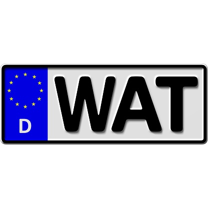 german license plate number for Wattenscheid