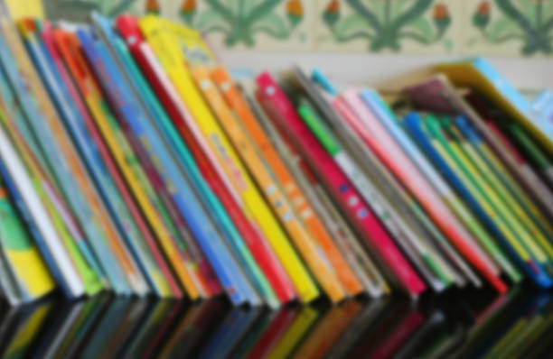 istock Defocused image of books in shelf 577975326