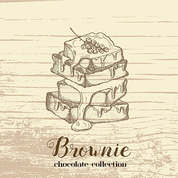 krasnoludek kieruje  - cookie chocolate cake gourmet dessert stock illustrations