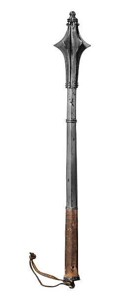 istock Old vintage medieval knights hand mace weapon 577979864