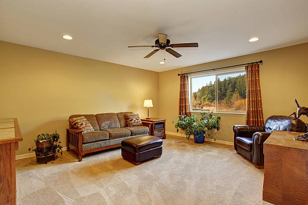 istock Living room iinterior with sofa, carpet floor 577979988