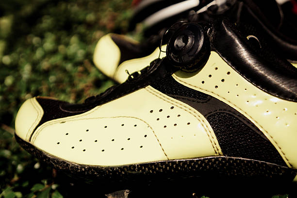 istock The yellow shoe standing on plant, Beautiful shoe 578075778