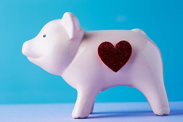 istock Piggy bank with heart object 578077902