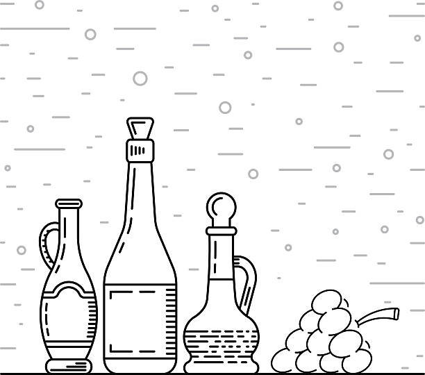 соус из винного уксуса - cruet stock illustrations