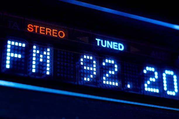 istock FM tuner radio display. Stereo digital frequency station tuned 578081500