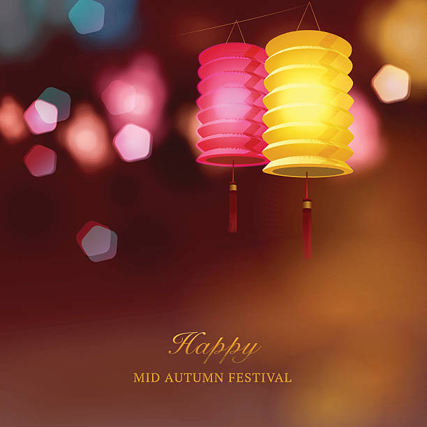 Chinese mid autumn festival Chinese mid autumn festival. come with layer. moon cake stock illustrations