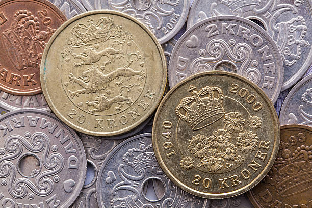 istock Different coins of Danish money 578084358