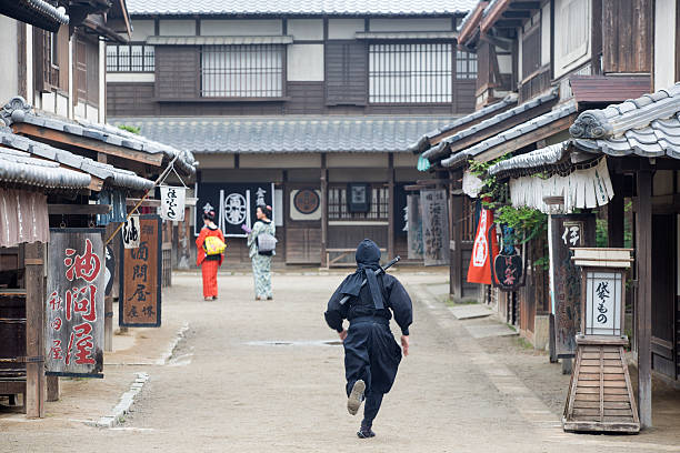 istock Warrior ninja costume man in toei studios at kyoto japan 578087514