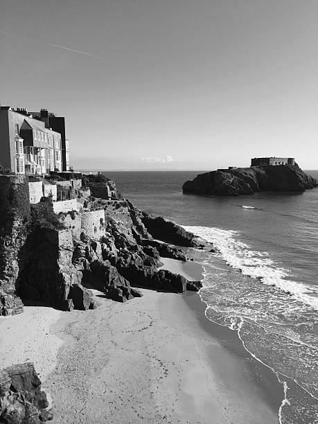 Tenby Coastline stock photo