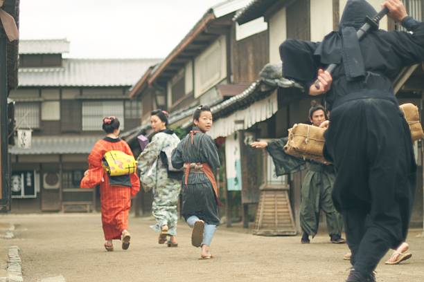 istock Ninja  attack Japanese people in Edo Period 578092232