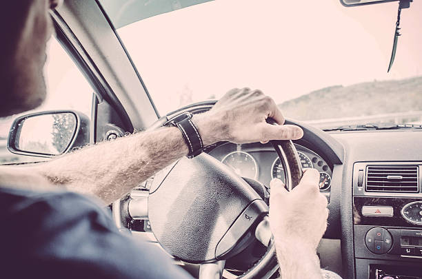 istock Close up of a Man driving his Car 578093440