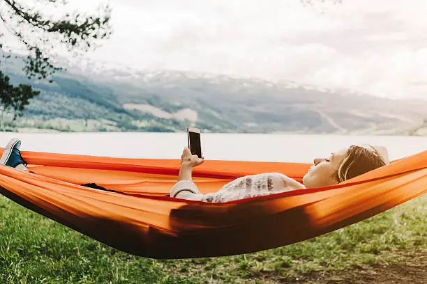 Photo of Woman in hammock