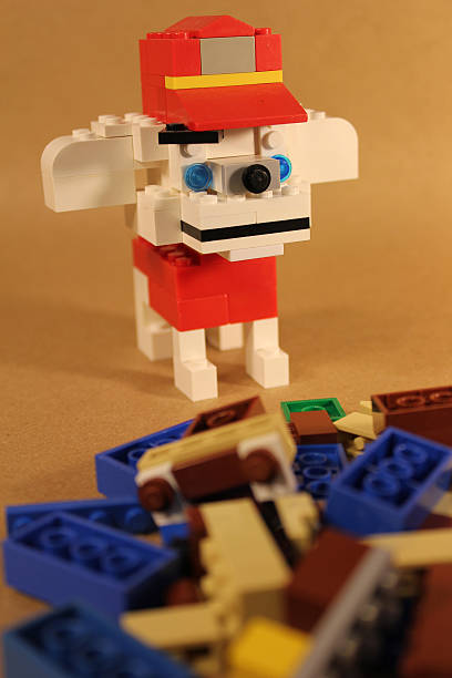 istock Building Block Dog with Pile of Blocks 578094110