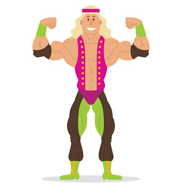 Wrestler With Long Blond Hair Stock Illustration - Download Image Now -  Wrestling, Fun, Adult - iStock