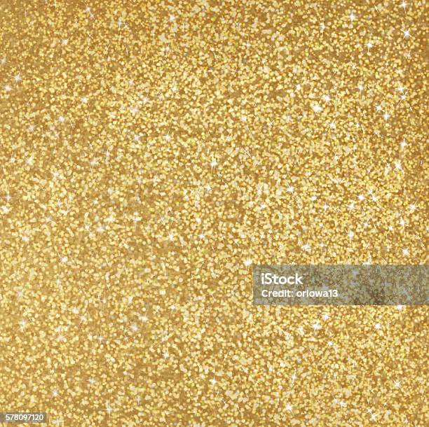 Gold Glitter Background Shiny Texture Stock Illustration - Download Image Now - Award, Backgrounds, Bright
