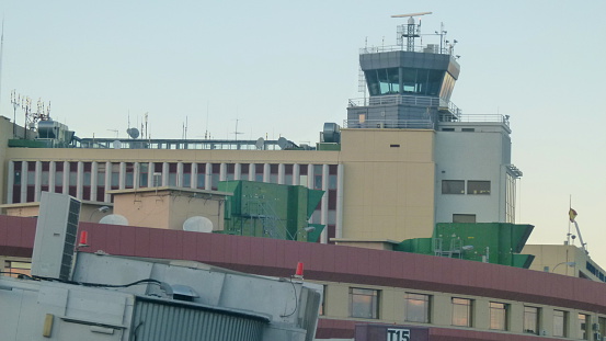 Old Madrid airport control tower.