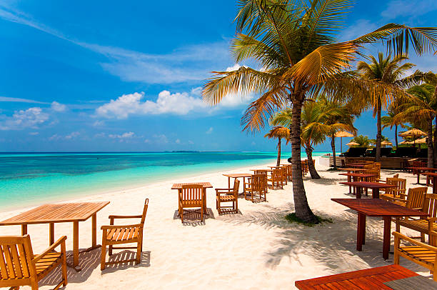 istock Cafe on the beach, ocean and sky 578104932