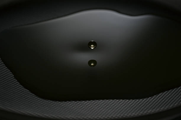 istock Drops of engine oil on metall surface 578105396